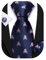 Barry.Wang Juego de corbatas de seda para hombre, gemelos formales, sólidos, pañuelo, tejido, boda, negocios, Calavera azul y rosa, Taille unique