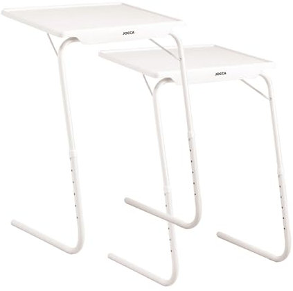 Jocca - Mesa Auxiliar Plegable |Mesa de MDF con Patas Metálicas |Ahorra Espacio |Soporta hasta 20 kg |Ideal para el Hogar o la Oficina |48x38x66 cm