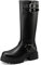 QUEEN HELENA Stivali Alti con Tacco con Zip Laterale Casual Donna X31-63 (Nero, Sistema Taglie Calzature EU, Adulto, Donna, Numero, Media, 39)