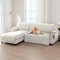 BellaHills 100% Wasserdicht Sofabezug 1 2 3 4 Sitzer, Wasserdicht Sofabezug L Form (247cm), Ecksofa Sofa überzug Anti-rutsch Sofaschutz, Beige