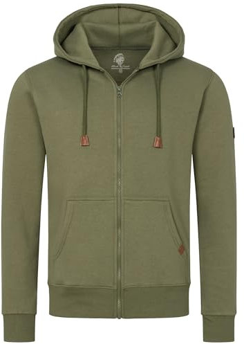 Rock Creek Herren Kapuzenpullover mit Reißverschluss Pullover Hoodie Kapuzenjacke Sweatshirt Kapuzensweatjacke Kapuzenpulli H-392 Duneklgrün L