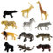 EIHI Tiere-Figuren Set Wald Spielfiguren Spielzeug Dschungeltierfigur kleine-Tiere Plastiktiere Mini-Tiere Zoo Bauernhof Dschungel Wild, Osterei, Weihnachten, Deko Cupcake Topper, 12 Stück