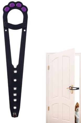 Cat Door Stop, Cute Cat Paw Shaped Door Strap - Cat Door Latch Door Latch for Cat Passageways, Latch for Cat Door Holder, Cat Door Stopper, Cat Door Stopper, Door Stopper for Cats, Door Stopper