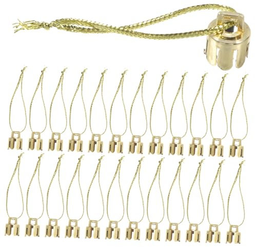 1000 Goldene PVC Weihnachtskugelaufhängerkappen für Selbstgemacht