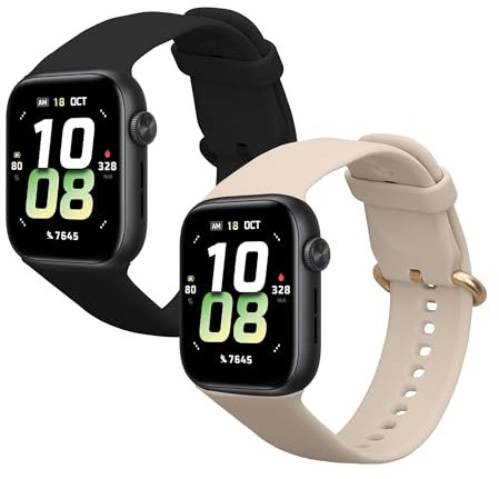 kwmobile 2X Sportarmband kompatibel mit Honor Watch 5 (STL-L19) Armband - Fitnesstracker Band Set aus TPU Silikon