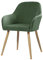 VFGFDJNDFX Stuhlhussen Mit Gebogener Rückenlehne, Stretch Samt Stuhlbezug Mit Stuhlbeinkappen, Armlehnstuhl Bezug 2er/4er/6er Set Für Esszimmer Küche Hotel (Matcha Grün,2er-Pack)