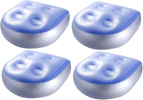Whirlpool-Kissen mit Saugnapf, weich, bequem, aufblasbar, Sitzerhöhung für alle Spas und Whirlpools, 4 Stück