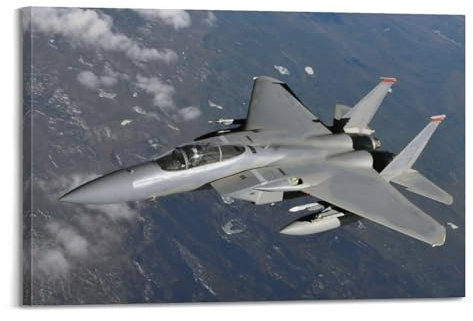 XFPMXC F-15 Eagle Fighter Jet Militär Jagd Poster Leinwand Deko Poster 60x90cm