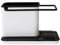 Warmiehomy Kitchen Sink Caddy, Sink Tidy Caddy, Sponge Holder with Removable Drip Tray, Black and white