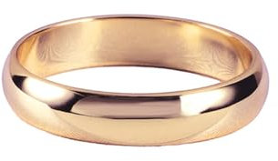 Beydodo Verlobungsring 375 Rotgold, Frauen Ringe ohne Stein Hochglanzpoliert Bandring Trauringe Ehering Damen Einzeln Gr.52 (16.6)