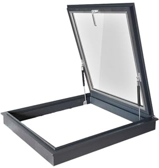 Außenbereich Aluminiumlegierung Dachausstiegsfenster, Keller Abluftöffnungen Dachfenster mit glas, Beleuchtung Belüftung überdachenfenster, Regendicht Wintergärten Dachfenster.