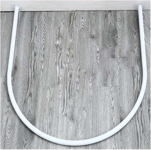 Tringle à rideau de douche en métal en forme de U – Support d'angle mural pour baignoire et cabine de douche, barre décorative pour baignoire