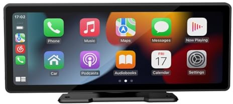 Vibsky 10.26 Inch Car Radio Multimedia Video Player with Wireless CarPlay and Android Auto, HD IPS Screen for Most Car Models, Direct Dashboard Installation