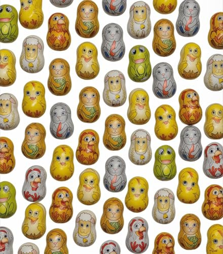 OYOY | 500g Schokoladen Osterfiguren Mix | Milchschokolade mit Milchcremefüllung ca 50 Stück | Osterschokolade Süßigkeiten Kinder Erwachsene
