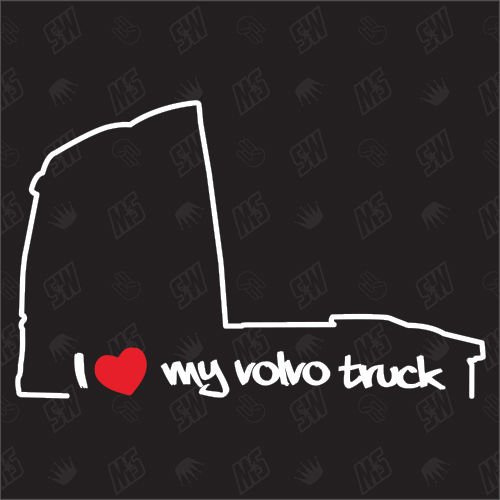 speedwerk-motorwear I Love My Truck - Sticker kompatibel mit Volvo - Baujahr 2013