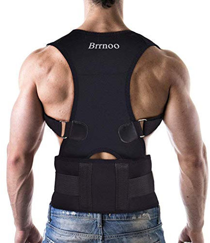 Haltungskorrektur Geradehalter Ultradünn Atmungsaktiv Superelastisch Rückenbandage zur Schulter Rücken Taille für Männer und Frauen (Taillenumfang für 80cm-120cm)(XXL-Schwarz)