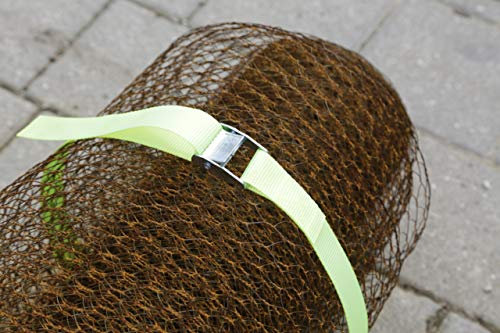 Kerbl Schnellbindegurt mit Klemmschloss – Neon Grün 60 cm (Maße 60 cm x 25 mm, Zugkraft 250 kg) 37998/6