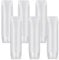 JamHooDirect 6Pcs 30ml Clear Plastic Empty Travel Bottles with Flip Cap, Transparent Refillable Cosmetic Containers Squeezable Tubes Includes 12 Stickers for Shampoo, Conditioner, Lotion