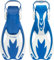 Cressi Kinder Rocks Flossen Snorkeling, Blau/Weiß, S/M