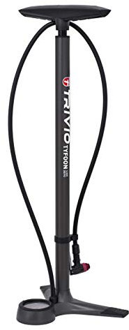Trivio - Fahrradpumpe Tyfoon Hochdruckpumpe 14 Bar / 200 Psi Aluminium - Vloerpompen - Leicht, langlebig, präzise - Fahrradzubehör, Hochdruck, Aluminium