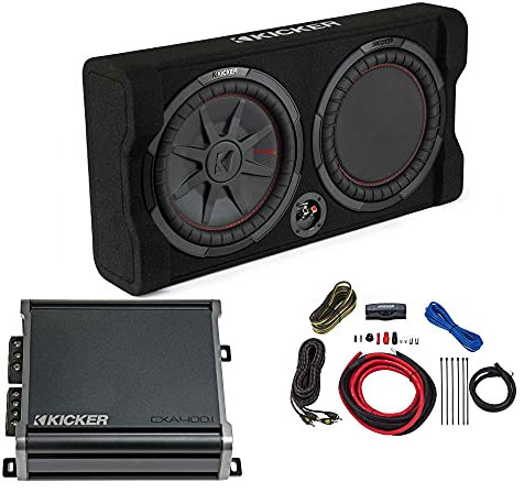 KICKER Comp RT Boîtier de tir fin 30,5 cm avec amplificateur 46CXA4001 et kit de fils