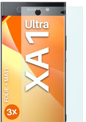 moex FlexProtect matte Schutzfolie für Sony Xperia XA1 Ultra Displayschutz Folie matt gegen Reflexionen, Anti Reflex Handyfolie mit Sonnenschutz, Kompatibel mit jeder Handyhülle, 3 Stück