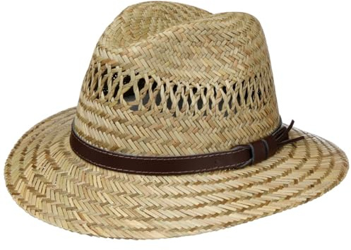 LIPODO Traveller Sombrero de Paja con Banda de Piel Sintetica Unisex Primavera Verano