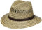 Lipodo Chapeau Traveller avec Bande de Cuir Femme/Homme - Made in Italy d'été en Paille Plage Printemps-été - XL (60-61 cm) Nature