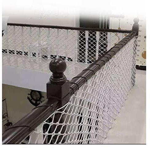 AWSAD Hunde Katzennetz Treppenzaun Anti-Fall-Netz Kindersicherheitsnetz for Balkon,Garten,Spielplatz Bausicheres Netz Anpassbar Color : White, Size : 1x7m(3x22ft)