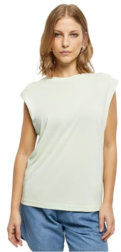 Urban Classics Damen Ladies Modal Padded Shoulder Tank T-Shirt, lightmint, S