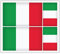 4 adesivi in vinile con bandiera italiana, per paraurti auto, iPad, furgoni, laptop, 4 pezzi