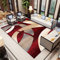 Xiaosua Outdoor Teppich Balkon Rot Wohnzimmerteppich Rot Abstrakt Geometrisch Moderner Teppich Schlafzimmer Schmutzabweisend Teppich Kinderzimmer Rund 100X160Cm Outdoor-Teppich 3Ft 3.4''X5Ft 3''