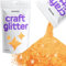 Hemway Craft Glitter - Fluorescent Orange | 100g Multi Size Metallic Sequin Flakes for Resin & Epoxy Crafts | Supplies for Tumblers, Cards, Jewellery, Candle, Hair, Face, Body & Nail Art