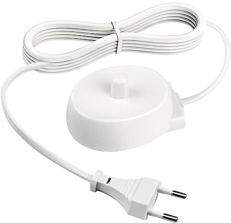 LOPHE Elektrisches Zahnbürsten Ladegerät, Wasserdichtes Induktive Ladebasis für Oral-B Elektrische Zahnbürste, Netzkabel Ladestation für EU-Steckdose, Tragbares Reiseladegerät Zahnbürsten & Zubehör