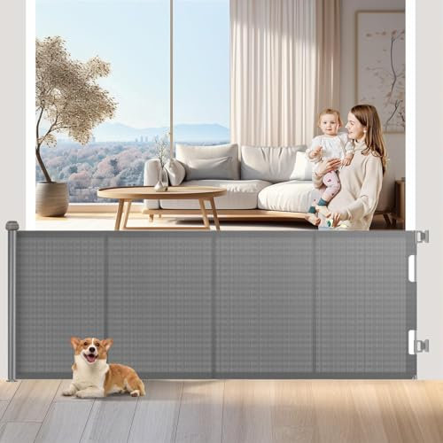 Treppenschutzgitter Ausziehbares Extrabreit Türschutzgitter für Babys, Babygitter & Hundegitter, Ausziehbar bis zu 500 cm Breite, Türschutzgitter für Treppe Türen Korridore Freien