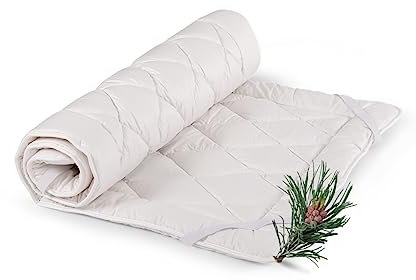 JONA SLEEP® Premium Topper Zirbe (120x200 cm) - Höchster Schlafkomfort für Deine Matratze | Ideales Schlafklima | entspannender Zirbenduft - Schutz vor Schmutz und Bakterien | Made in Austria