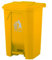 30L 50L 80L Recycling Dustbin Rubbish Pedal Bin Waste Trash Kitchen Indoor Outdoor Rubbish and Waste Bin with Pedal Home Office (80 Litre Yellow)