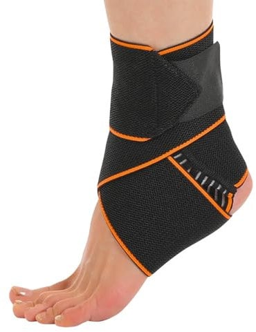 Sprunggelenkbandage Einstellbares Knöchelbandage Atmungsaktive Bandage Fußgelenk Flexible Fußbandage Sprunggelenk Komfortabel Fußgelenkbandage, Rechte und Linke Bandage