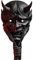 GOTOTOP Samurai Oni Maske, Cosplay Latex Maske Anime Dämon Gesichtsbedeckung Ghostface Maske für Halloween Party (1)