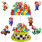 Geburtstag Tortendeko 8 Jahre, 7 Stück Acryl Kuchen Dekoration, Cartoons Cupcake Toppers, Happy Birthday Kuchen Topper, Mini Figuren Tortendeko, Geeignet für Kinder Geburtstage Party, Baby Shower