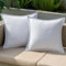 EMEMA Outdoor Kissen Wetterfest Kissenbezug Wasserfest Sofakissen Wasserdicht Dekokissen 40x40 cm Kissenbezüge Dekorativ Kissen Kissenhülle 2er Set aus für Garten Sofa Wohnzimmer Bett Weiß