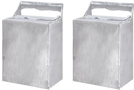 QUARKZMAN Trockner Abdeckung Waschmaschinen Abdeckung 75x73x110cm Silber Abdeckung für Trockner Waschmaschine, Packung mit 2