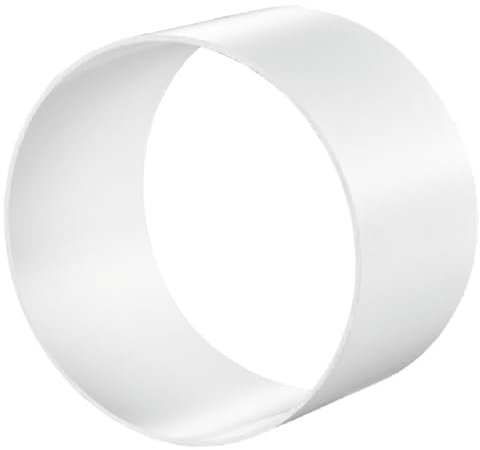 Raccord de tuyau Ø 150 mm - Pour tuyaux ronds flexibles - En PVC - Système de ventilation - Système de ventilation - En plastique ABS - Blanc
