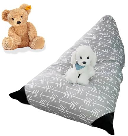 1 Pack Stuffed Animal Storage Bean Bag Chair for Kids Children Teens Adults, Extra Large Stuffed Plush Toys Storage Organizer Bag Seat with Zipper, Cover Only