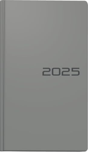 BRUNNEN Taschenkalender Modell 756 (2025), 2 Seiten = 1 Woche, A6, 144 Seiten, Balacron-Einband, grau