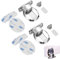 2 Magnetic Door Stops, Metal Door Stop Heavy-Duty Door Lock, Stainless Steel Magnetic Door Stop, Including Self-Adhesive and Screws (Silver)