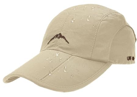 CheChury Unisex wasserdichte Baseballkappe Herren Running Kappe Retro Baseball Cap Verstellbar Basecap Sonnenschutz Sport Cap Sonnenhut Damen Baseballmütze Baumwolle Sommer Cap Outdoor,Khaki