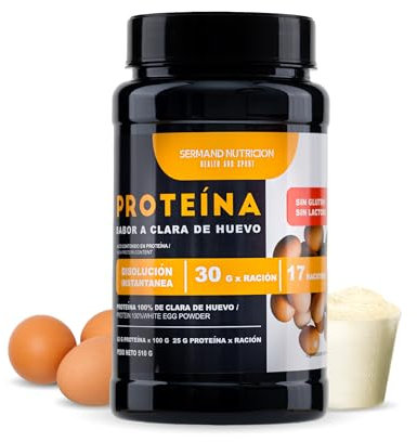 Protéine Instantanée de Blanc d'Œuf en Poudre Saveur Neutre (510 g) | Protéine en Poudre Sans Gluten | Protéines pour la Masse Musculaire | Protéine Sans Lactose