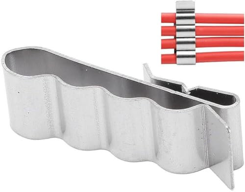 Muteitt 50 Stück Anhängerrahmen-drahtklemmen, Edelstahl-kabelklemmen, Solarpanel-drahtklemme, 4-draht-anhänger-drahtklemmen, Drahtklemmen Für Pv-verkabelung, Bootskabel
