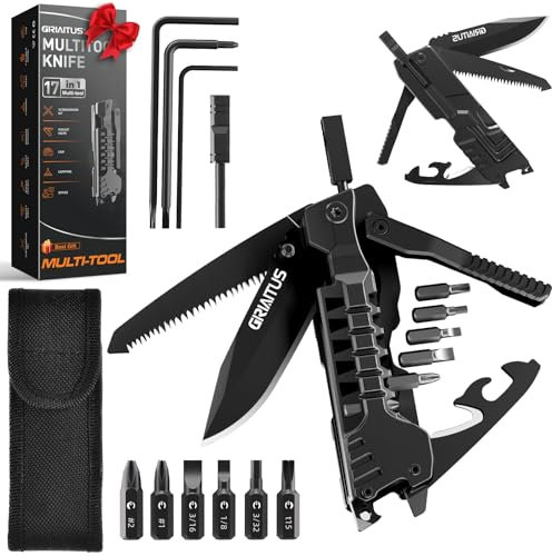 17In1 Multi Tool Gifts for Men Birthday Gifts Camping Accessories Cool Pocket Gadgets for Outdoor Fishing Hiking